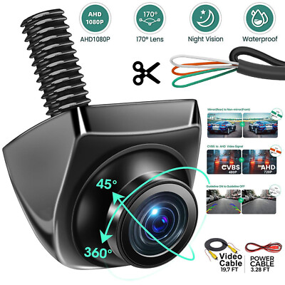 #ad Car Rear View Backup Reverse Camera 170° AHD Night Vision Waterproof Parking Cam