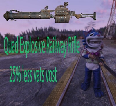 #ad ⭐⭐⭐ Quad Explosive Railway Rifle 25% Less Vats Cost PC