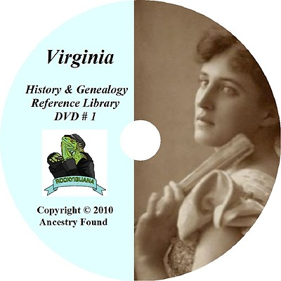 #ad VIRGINIA History amp; Genealogy 227 Books on DVD Ancestors County CD VA