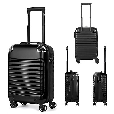 #ad #ad Carry On 20 Inch Suitcase Airline ApprovedBlack Hardside Spinner Wheel Luggage
