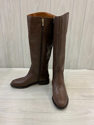 #ad Franco Sarto Hudson Knee High Leather Boots Women#x27;s Size 9 M Brn NEW MSRP $209