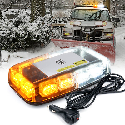 #ad Xprite 36 LED Strobe Beacon Light White Amber Rooftop Car Emergency Warning