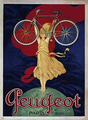 #ad BICYCLE VINTAGE AD POSTER Peugeot RARE HOT NEW