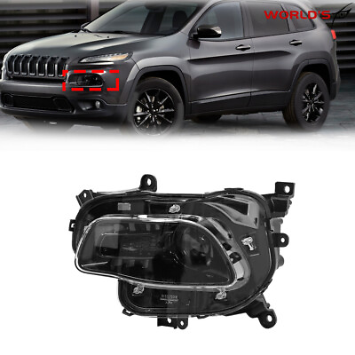 #ad For 2014 2018 Jeep Cherokee HID Xenon Headlight Black Clear Projector Left Side