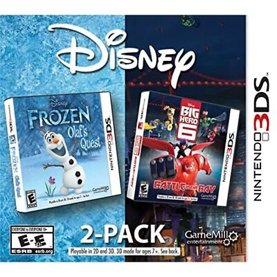 #ad Disney Frozen And Big Hero 6 2 Pack Nintendo For 3DS Game Only 1E