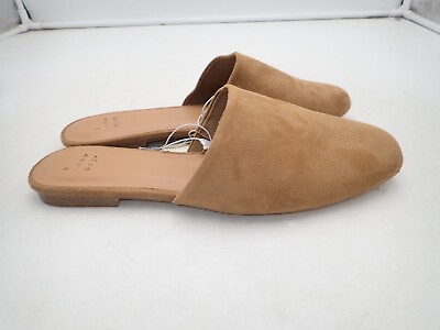 #ad Women#x27;s Thea Mule Flats with Memory Foam Insole A New Day Tan size 9.5