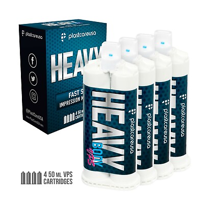 #ad Box of 4 PlastCare Heavy Body Fast Set Impression Material VPS Dental PVS