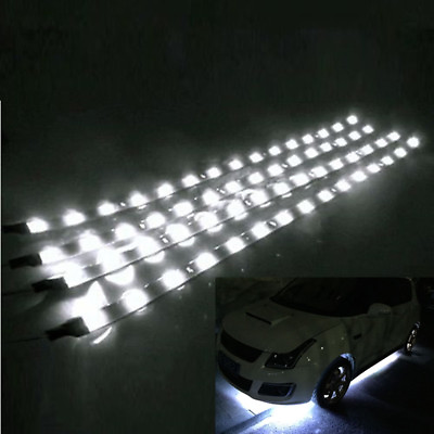 #ad 6PCS 12V 12inch 1FT 15SMD Flexible LED Strip Light Waterproof For Car Truck Boat
