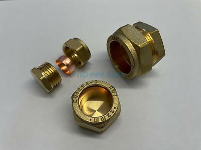 #ad Brass Compression Stop End End Cap Blanking Nut Diff Sizes Stopend