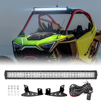 #ad WEISEN For Polaris RZR Pro R 32quot; Straight LED Light Bar Upper Roof Mount Wire