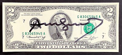 #ad #ad ANDY WARHOL United States Federal Reserve Bank Note Hand Signed Signature