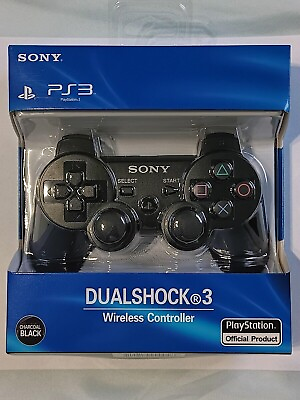 #ad #ad For Sony PlayStation 3 PS3 DualShock 3 Controller Black Genuine OEM Gift