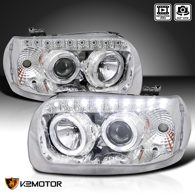 #ad Clear Fits 2005 2007 Ford Escape LED Halo Projector Headlights Lamps LeftRight