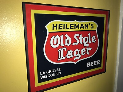#ad Heileman#x27;s Old Style Lager Beer Bar Man Cave Advertising Sign