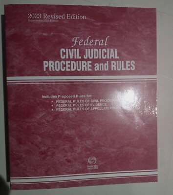 #ad #ad New 2023 Federal Civil Judicial Procedure and Rules Thomson Reuters