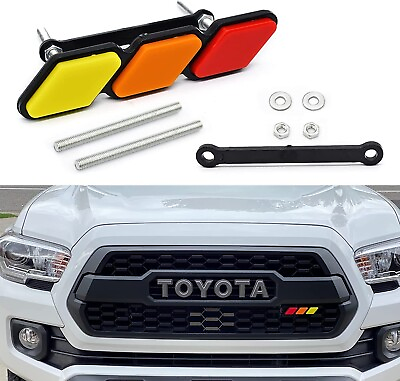 #ad For Toyota Tacoma Tundra Tri color Front Grille Cover Badge Emblem Car Decor