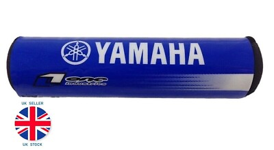 #ad Yamaha Bar Pad Chest Protector Dirt Bike Motorbike Handlebar Foam Blue amp; White