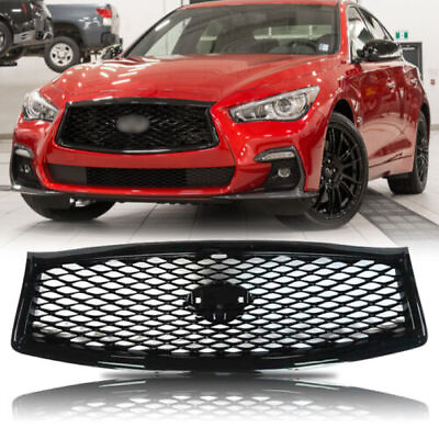 #ad #ad Fit For Infiniti Q50 2014 2015 2016 2017 Front Bumper Upper Grille black Grill