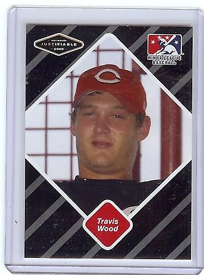 #ad TRAVIS WOOD Cincinnati Reds 2005 *BLACK* RC xx 50