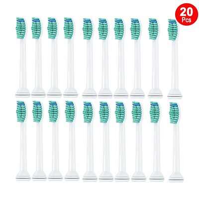 #ad 20X Replacement Toothbrush Heads with Cap Compatible for Philips Sonicare HX6014