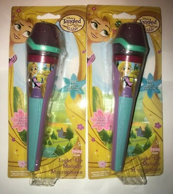 #ad 2PCS DISNEY TANGLED THE SERIES LIGHT UP MELODYMUST MICROPHONE SEE DESCRIPTION