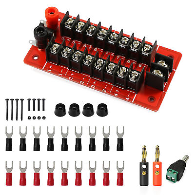 #ad 1 Unit Distribution Module 20A Power Distributor 3 Inputs 8 Pairs Outputs AC DC