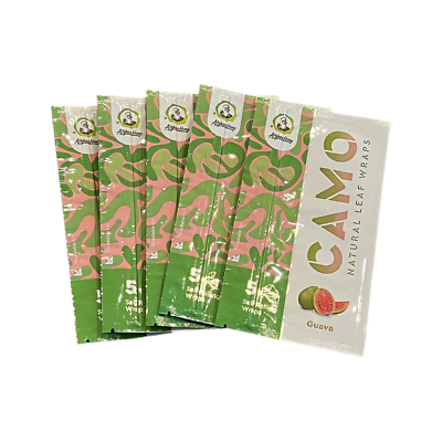 #ad 125ct. CAMO Natural Guava Leaf Wraps Smooth and Flavorful Rolling Experience