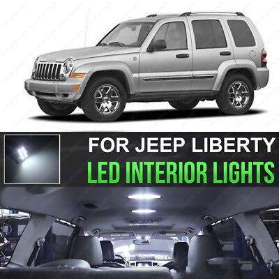 #ad For 2004 2005 2006 2007 Jeep Liberty LED Lights Interior Package Kit White 10x