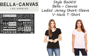 #ad Bella Canvas Brand Woman#x27;s V Neck Blank T shirt Style B6005