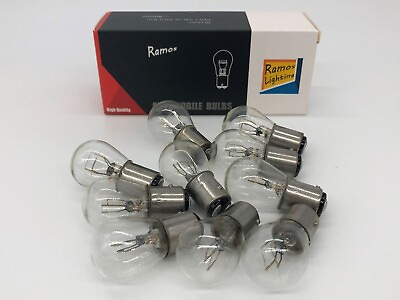 #ad 10 Pack 1157 Clear P21 Tail Signal Brake Light Bulb Lamp FAST USA Shipping