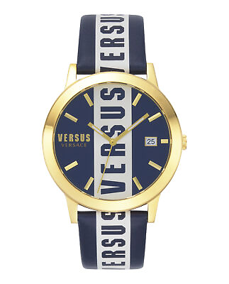 #ad #ad Versus Versace Mens Barbes Ion Plated Yellow Gold 44mm Strap Fashion Watch