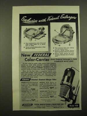 #ad #ad 1947 Federal Model 450 Enlarger Ad Exclusive