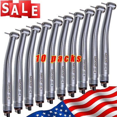 #ad 10pcs SANDENT NSK PANA MAX Style Dental High Speed Handpiece Push Button 4 Hole