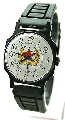 #ad NOS New CCCP Russian USSR Red Star Dial Mechanical Mens Watch 1980s Pobeda PARTS