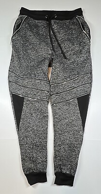 #ad Modern Culture Jogger Mens Size Medium Gray Sweatpants Drawstring Zipper Pockets