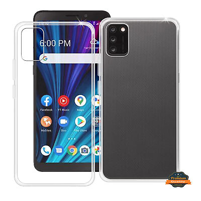#ad For TCL A3 A509DL Slim Clear Protective Hybrid TPU Gel Rubber Corner Case Cover
