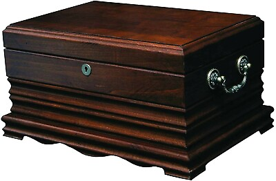 #ad Quality Importers Trading Co. The Tradition Solid Wood Antique Humidor 200 Cigar