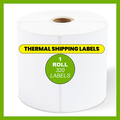 #ad #ad 1x Rolls of 320 4x6 Direct Thermal Shipping Labels For Zebra Eltron 320 Labels