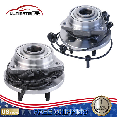 #ad Set 2 Front Wheel Hub Bearing w ABS For 2002 2007 Jeep Liberty 513176 513177