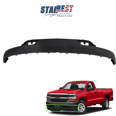 #ad For 2016 2018 Silverado 1500 WITH Tow Hooks W O Skid Plate Front Bumper Valance