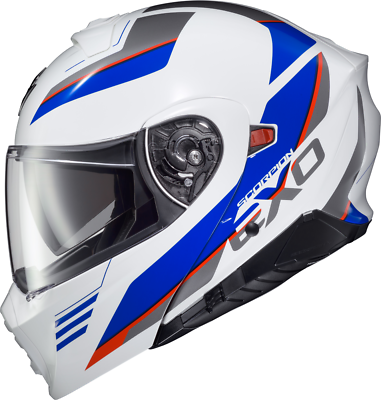 #ad Open Box Scorpion Adult GT930 Transformer Convertible Motorcycle Helmet White XL