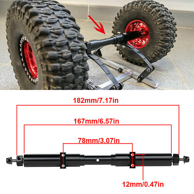 #ad Metal Non powered Rear Wheel Axle 167mm for 1 14 Tamiya Tractor Trailer RC Car