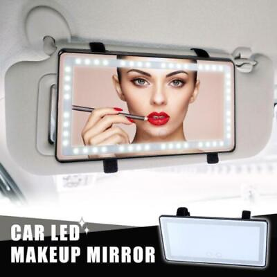 #ad 60 LEDs Car Sun Visor Vanity Mirror Rechargeable Makeup Mirror with 3Light Modes
