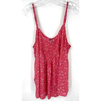 #ad Torrid Blouse Womens 2 US 2X Floral Adjustable Straps Bohemian Cottagecore Pink