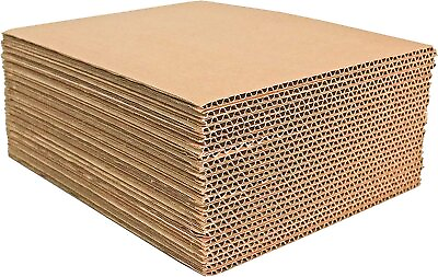 #ad 50 12x12 Cardboard Corrugated Pads Inserts Filler Sheet 12 x 12