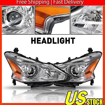 #ad For 2013 2015 Nissan Altima Pair Headlights Headlamps Passenger amp; Driver Side
