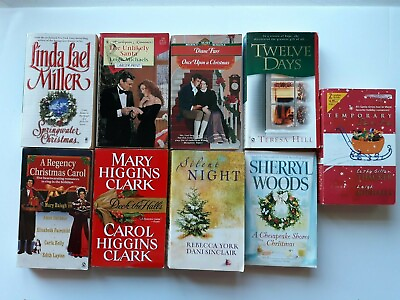 #ad 9 paperback books holiday Christmas themes romance family Clark Woods others