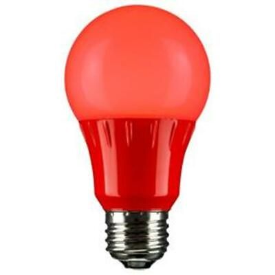 LED A Type Color Red 3W Light Bulb Medium E26 Base Sunlite 80148 SU