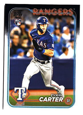 #ad 2024 Topps Series 1 Evan Carter RC Rookie Texas Rangers #280
