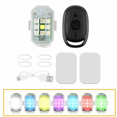 #ad Wireless LED Lights Strobe Rechargeable Flashing Lights 7 Colors Accessories Car